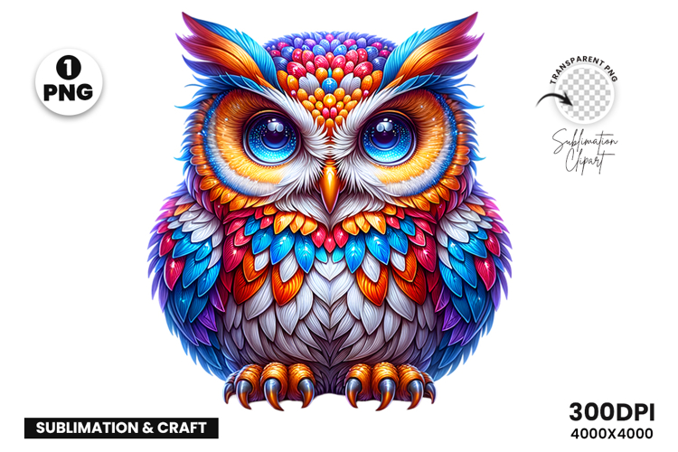 OWl Clipart, Watercolor Clipart, OWL PNG, Sublimation Design