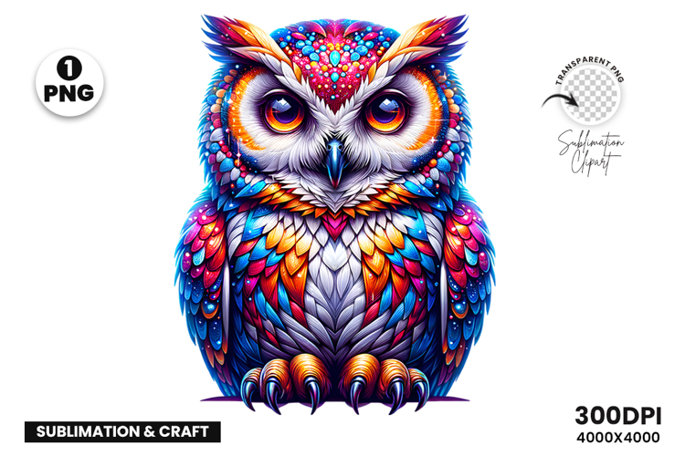 OWl Clipart, Watercolor Clipart, OWL PNG, Sublimation Design