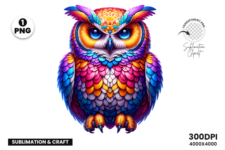OWl Clipart, Watercolor Clipart, OWL PNG, Sublimation Design