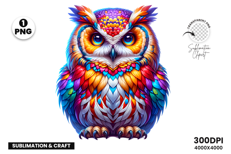 OWl Clipart, Watercolor Clipart, OWL PNG, Sublimation Design