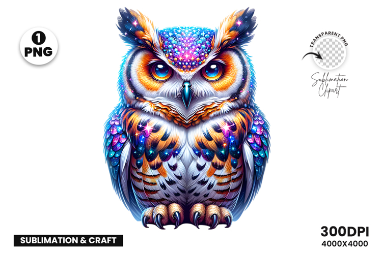 OWl Clipart, Watercolor Clipart, OWL PNG, Sublimation Design