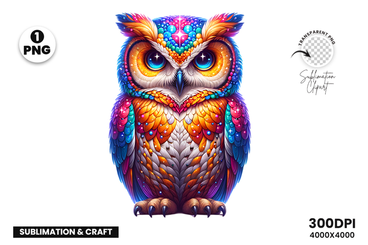 OWl Clipart, Watercolor Clipart, OWL PNG, Sublimation Design