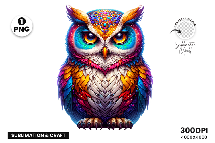 OWl Clipart, Watercolor Clipart, OWL PNG, Sublimation Design