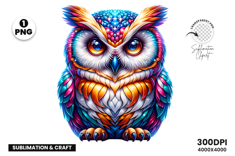 OWl Clipart, Watercolor Clipart, OWL PNG, Sublimation Design
