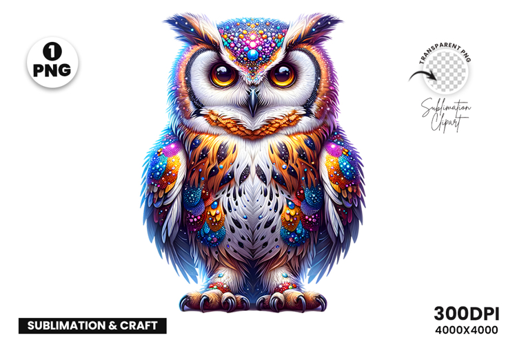 OWl Clipart, Watercolor Clipart, OWL PNG, Sublimation Design