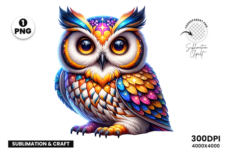 OWl Clipart, Watercolor Clipart, OWL PNG, Sublimation Design