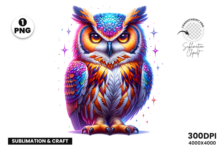 OWl Clipart, Watercolor Clipart, OWL PNG, Sublimation Design