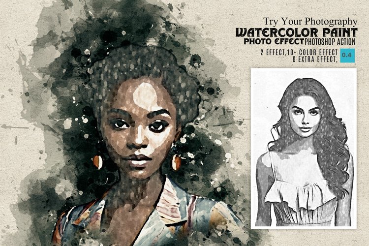 Watercolor Paint Art Effect Action