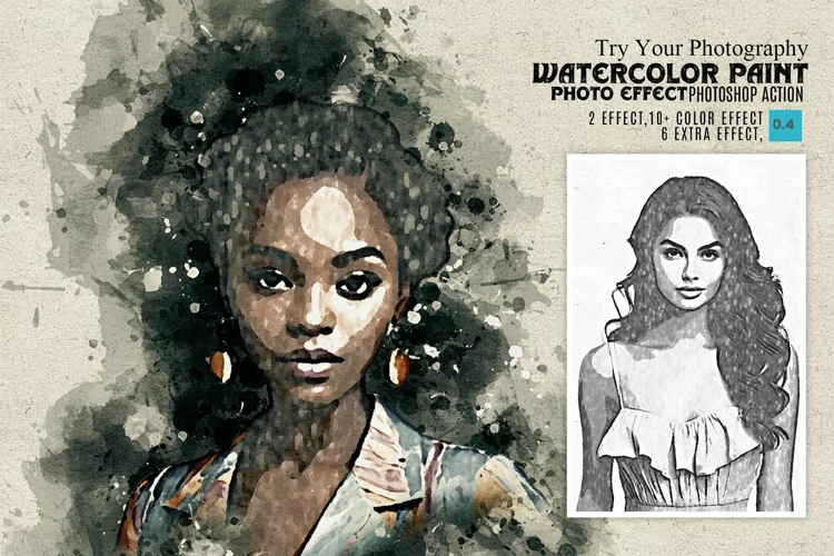 Watercolor Paint Art Effect Action