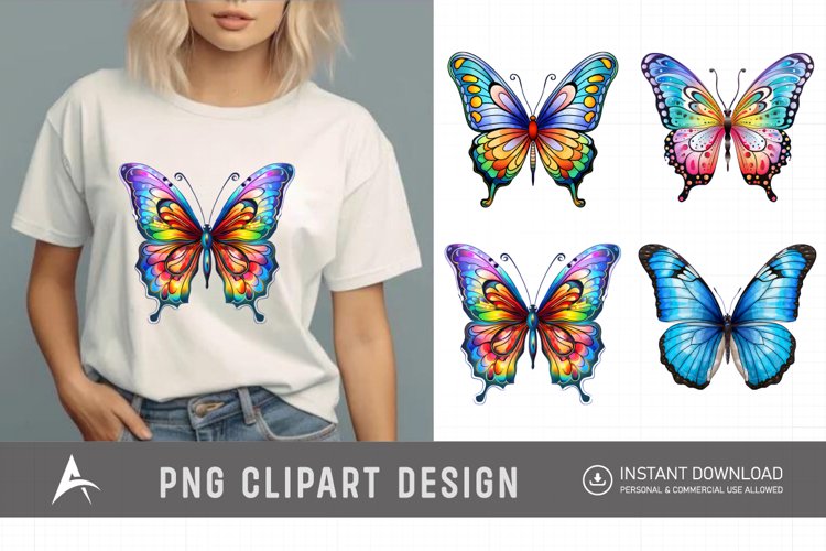 Transparent Background Butterfly Clipart Image 9