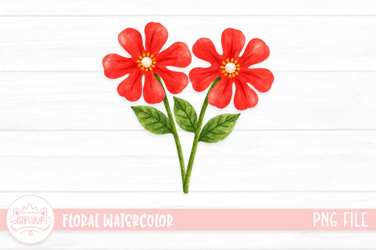 Botanical Watercolor Illustration, Floral Watercolor Design