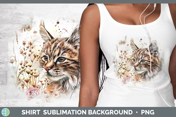 Watercolor Pampas Cat Shirt Sublimation Sublimation Backgrou