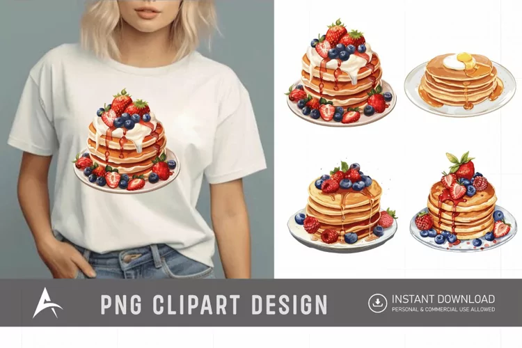 Watercolor Pancake Clipart