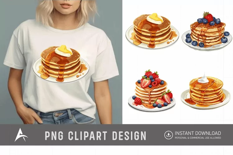 Watercolor Pancake Clipart
