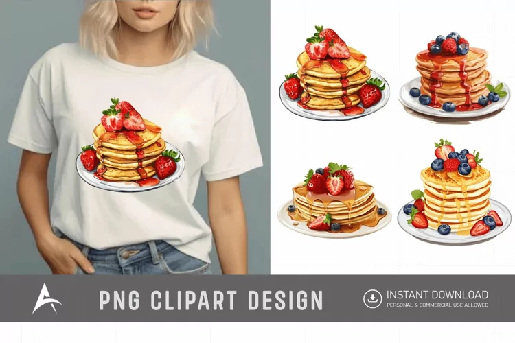 Watercolor Pancake Clipart