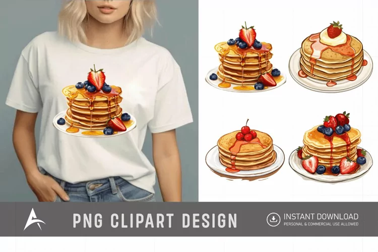 Watercolor Pancake Clipart