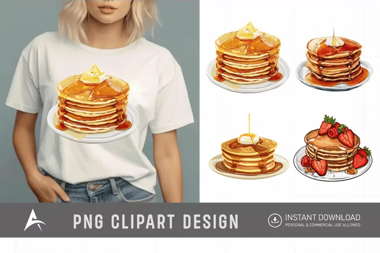 Watercolor Pancake Clipart