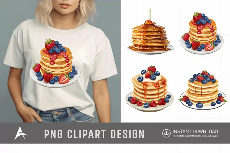 Watercolor Pancake Clipart