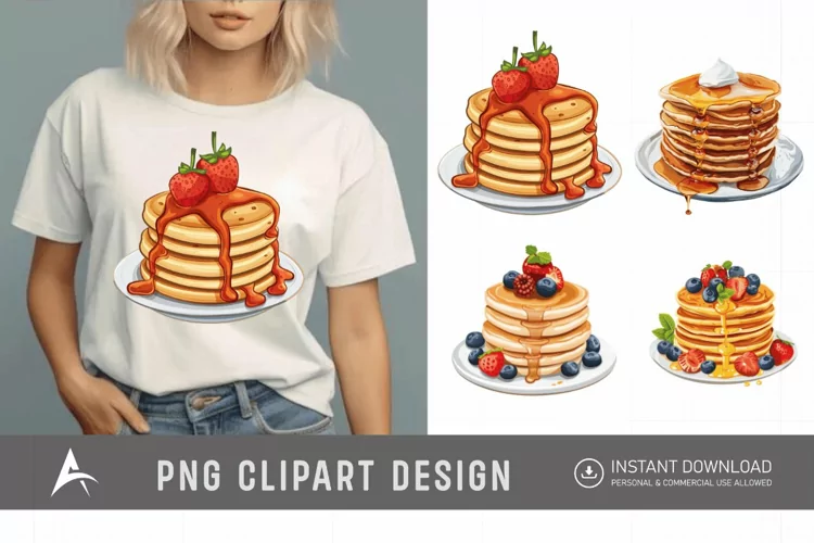 Watercolor Pancake Clipart