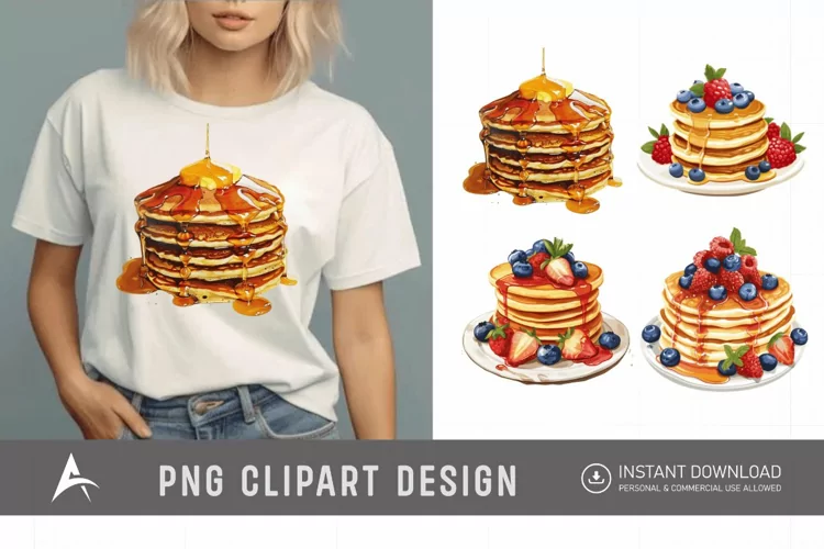 Watercolor Pancake Clipart