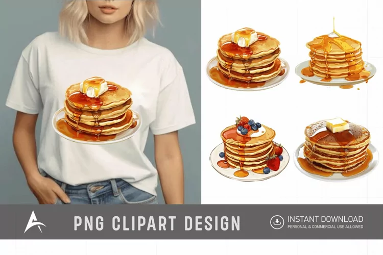 Watercolor Pancake Clipart