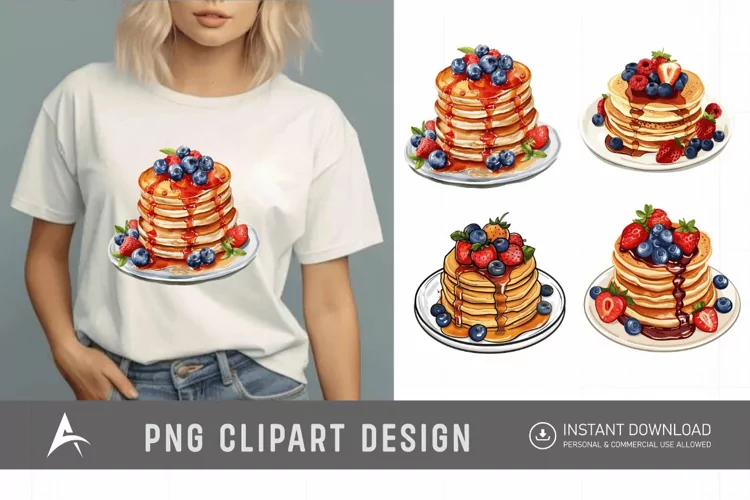 Watercolor Pancake Clipart