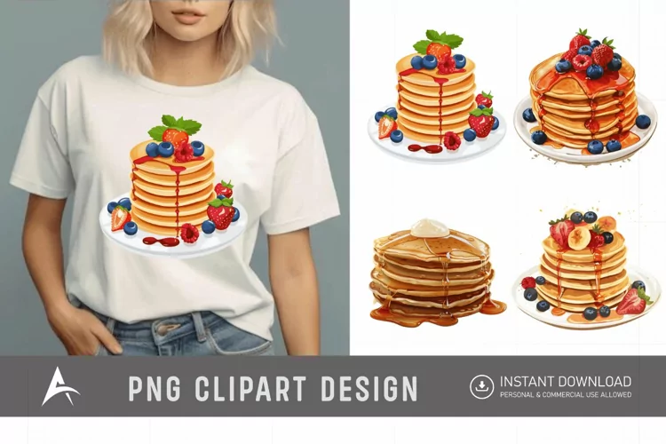 Watercolor Pancake Clipart