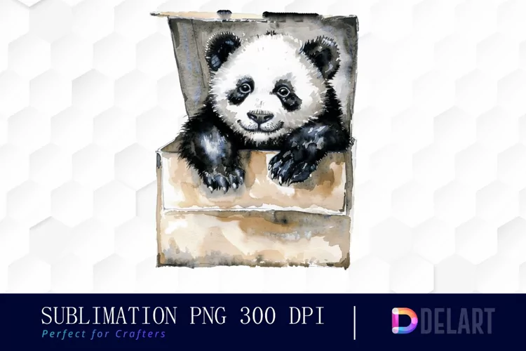 Panda In Box PNG Clipart
