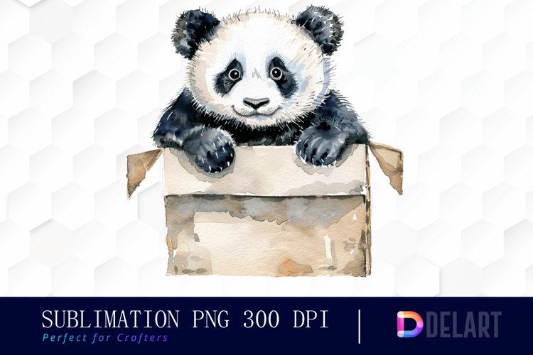 Panda In Box PNG Clipart