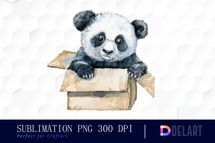 Panda In Box PNG Clipart