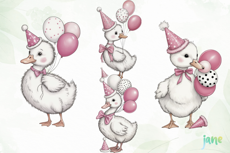 Watercolor Pastel Birthday Clipart