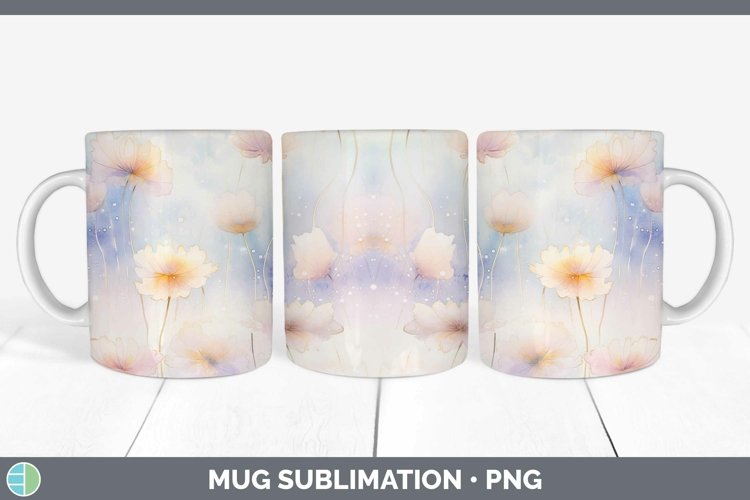 GorgeousWatercolor Mug Wrap design.