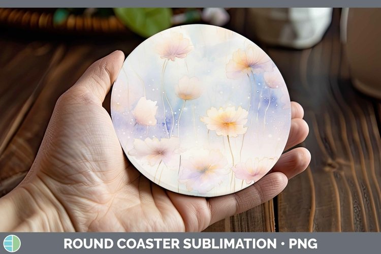 GorgeousWatercolor Round Coaster design.