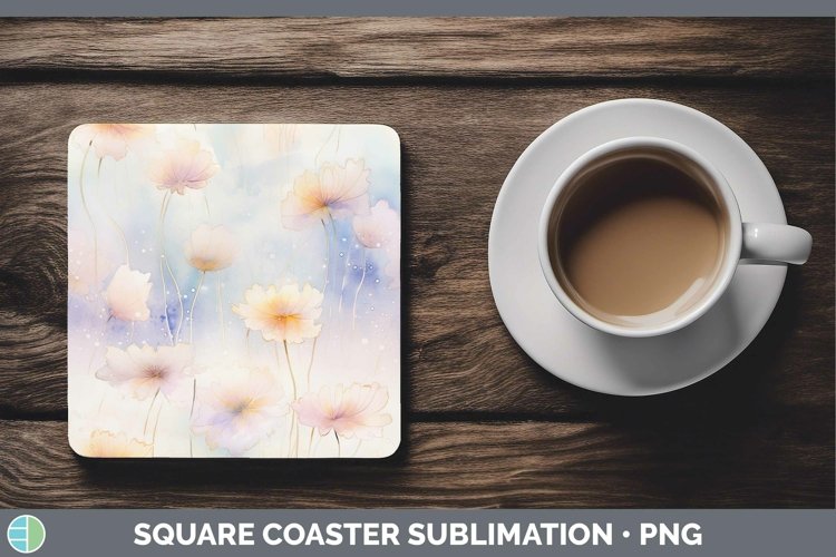 GorgeousWatercolor Square Coaster design.