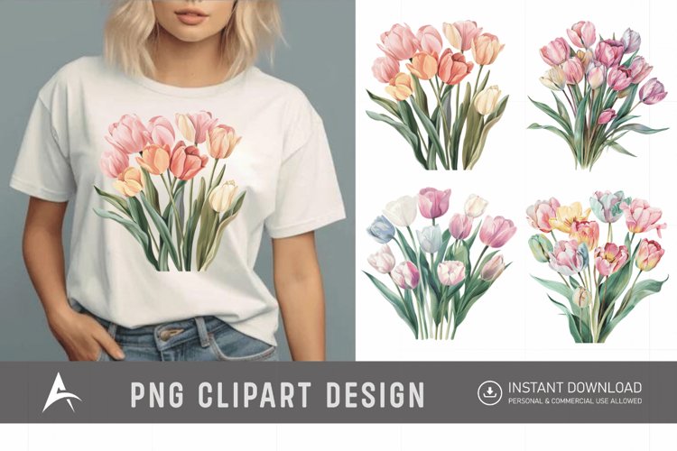 Pastel Watercolor Flower Png Image 18