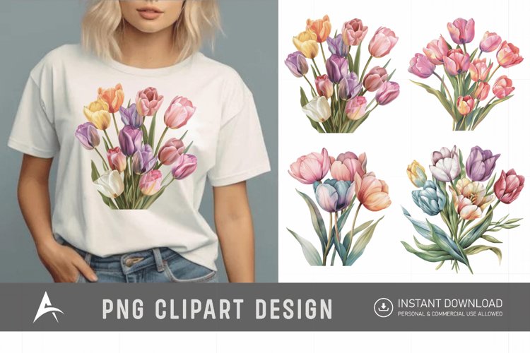 Pastel Watercolor Flower Png Image 22