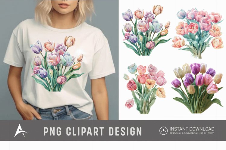 Pastel Watercolor Flower Png Image 19