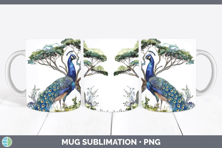 GorgeousWatercolor Mug Wrap design.