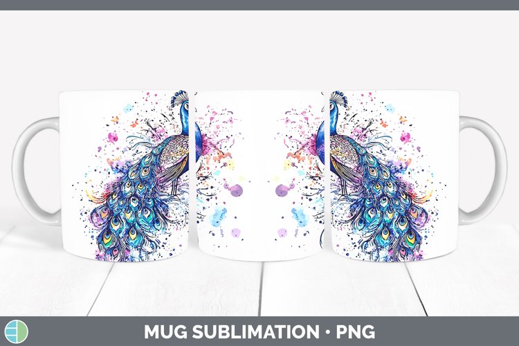GorgeousWatercolor Mug Wrap design.