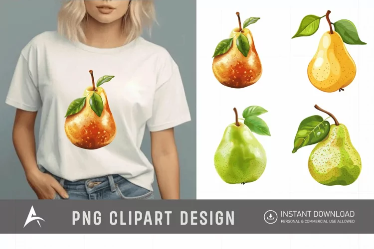 Watercolor Pear Clipart
