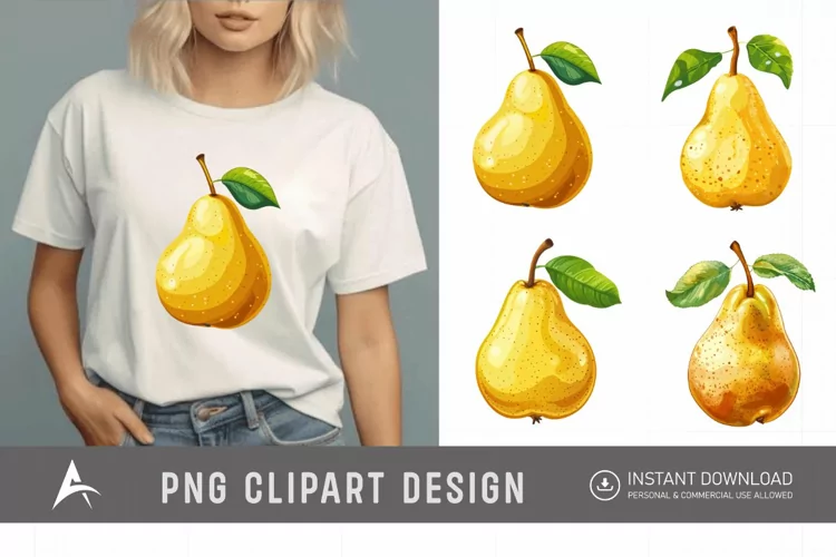Watercolor Pear Clipart