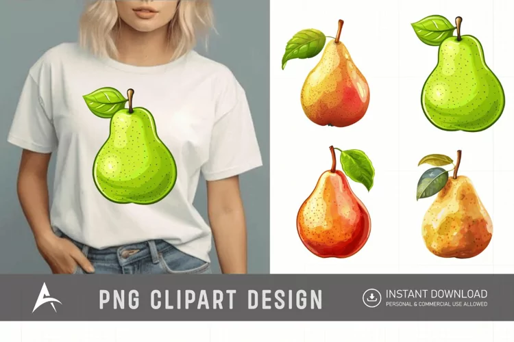 Watercolor Pear Clipart