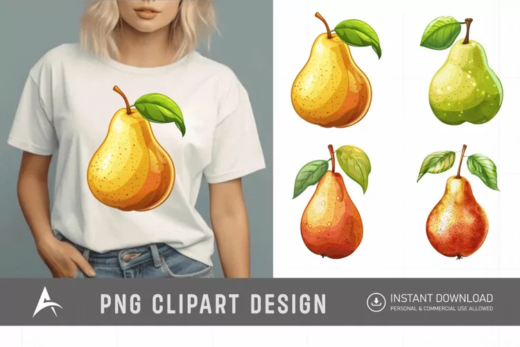 Watercolor Pear Clipart