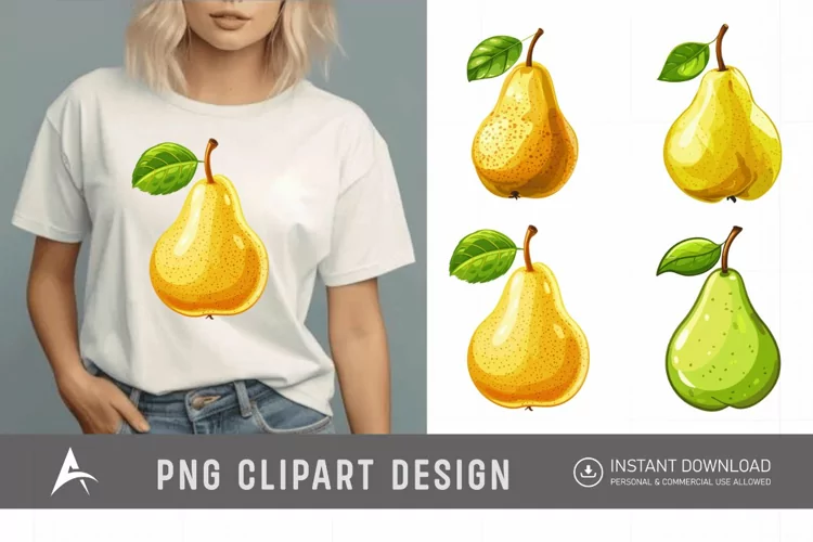 Watercolor Pear Clipart