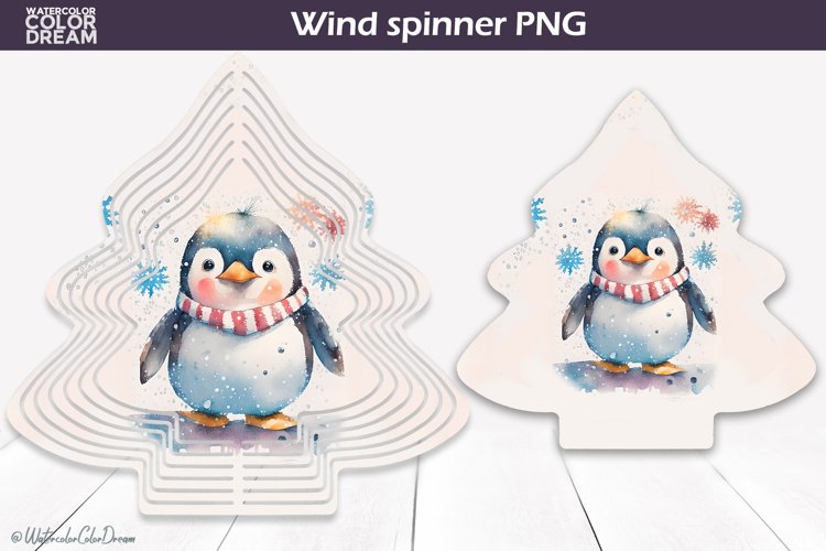 Penguin Christmas Tree Wind Spinner | Penguin Wind Spinner example image 1
