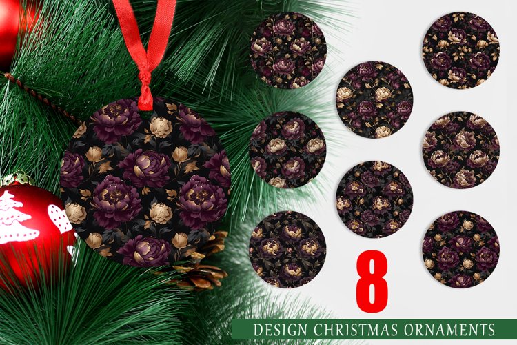 Peonies Flower Christmas Ornaments