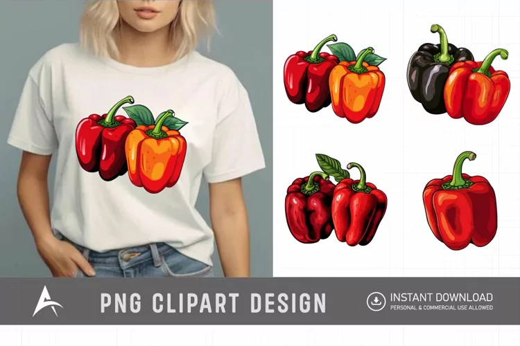 Watercolor Peppers Clipart