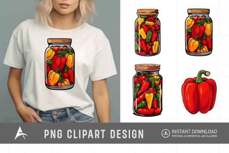 Watercolor Peppers Clipart