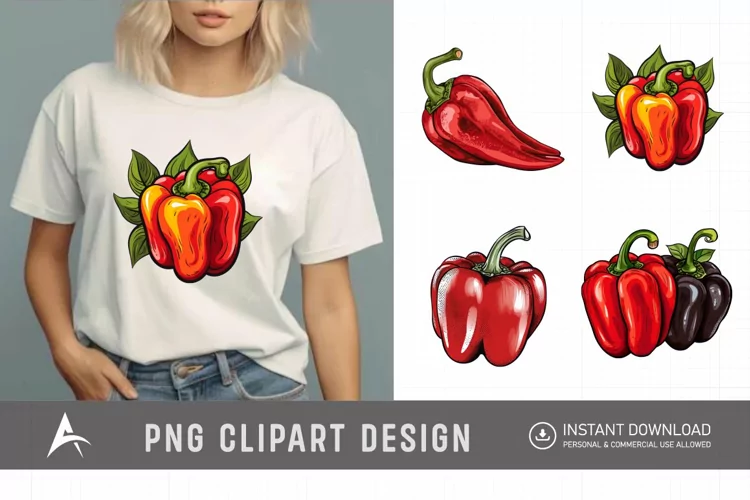 Watercolor Peppers Clipart