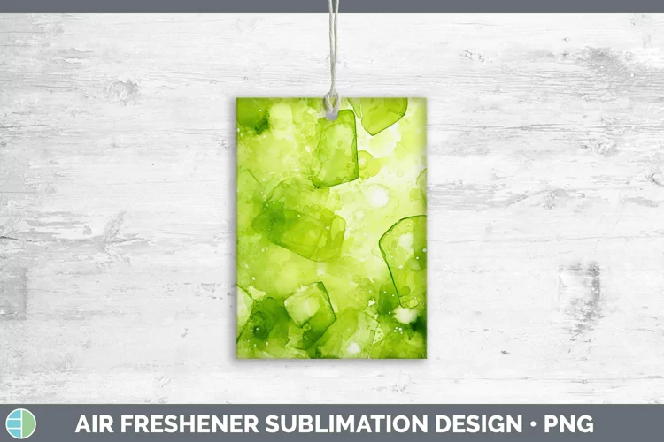 Watercolor Peridot Air Freshener Sublimation Car Freshener D